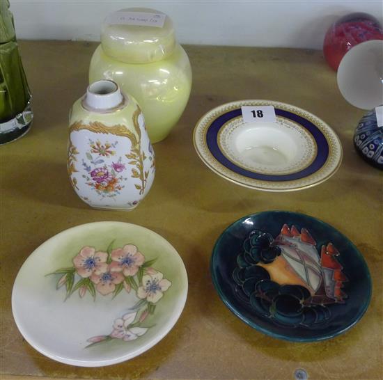 3 pieces Moorcroft & 2 other